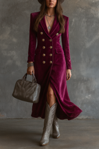Victoria | Velvet Blazer Dress