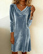 Frosina - Loose Fitting Velvet Dress