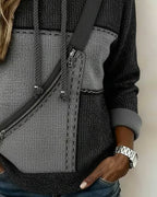 Elara | Elegant Color Block Hoodie