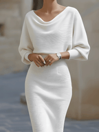 Brielle | Draped Elegant Midi Dress