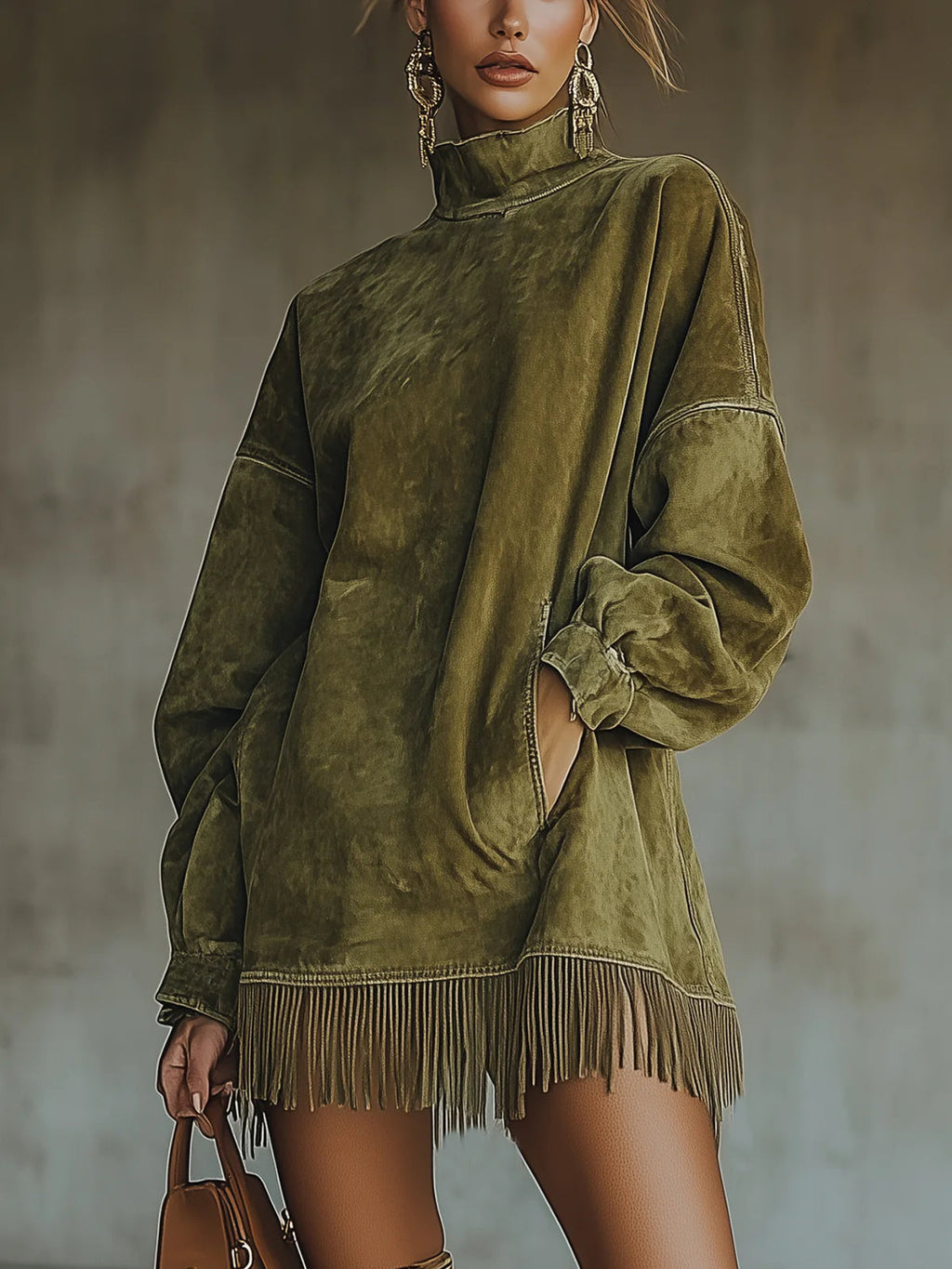 Sheri | Cozy Fringe Dress