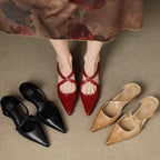Helene Genuine Leather Mules