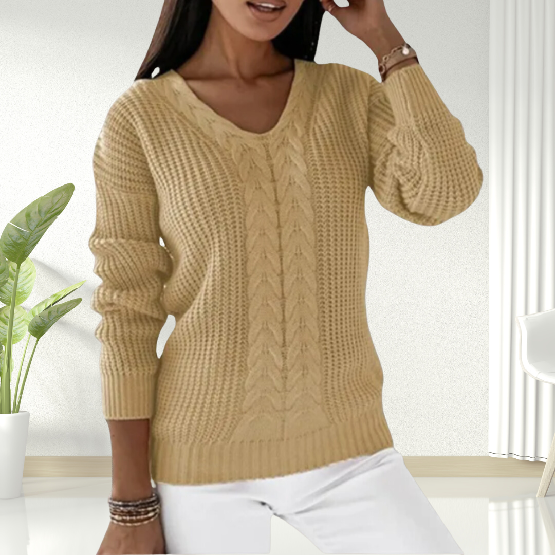 Oriana | Comfy V-Neck Sweater