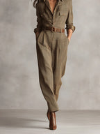 Corenne - Elegant Plaid Jumpsuit