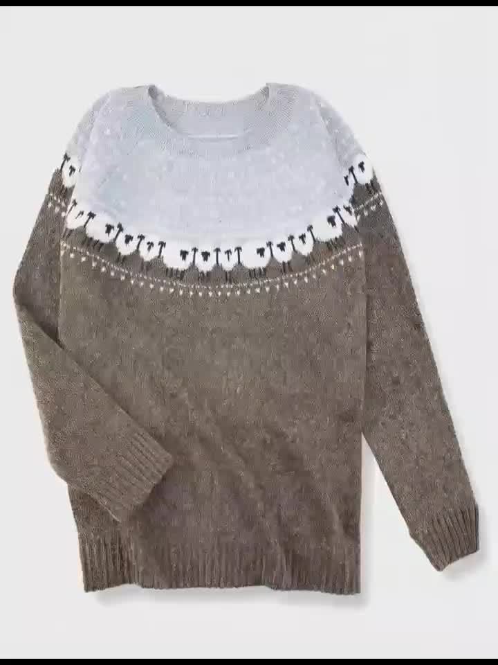Nordic™ | Elegant Winter Sweater with Sheep Jacquard Pattern