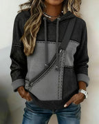 Elara | Elegant Color Block Hoodie