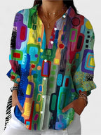 Rose™ | Elegant Geometric Pattern Blouse